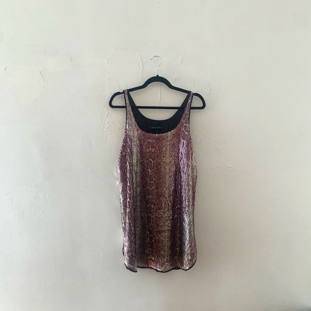 Zara Sparkle Mini Dress Large